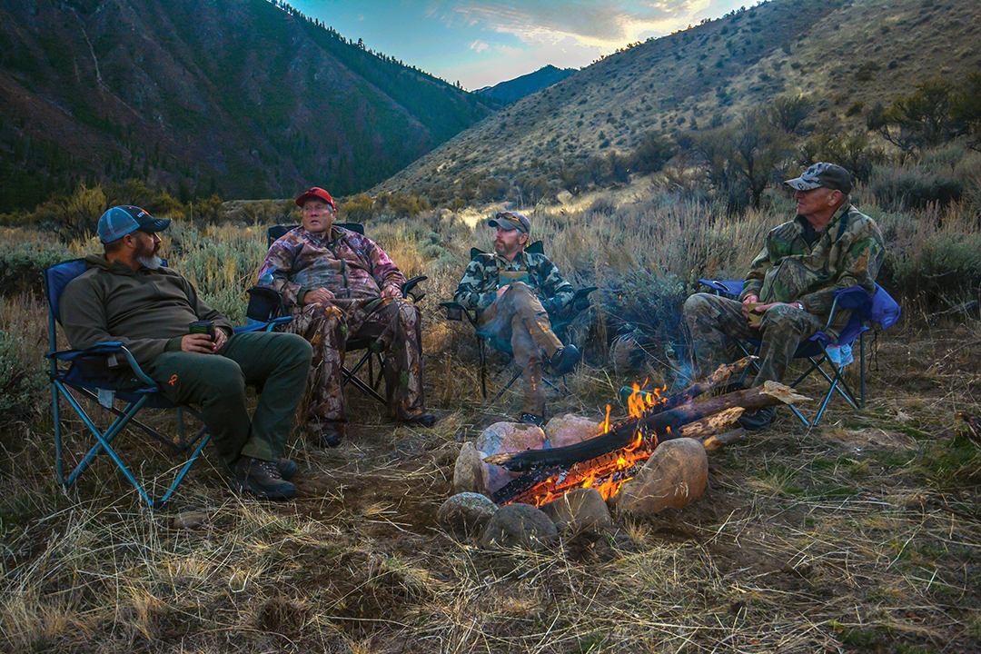 Sitting around the campfire with friends recalling old memories and planning the next day’s hunt led Jason to success after he learned his father found a large herd of elk on a nearby mountain earlier in the day.